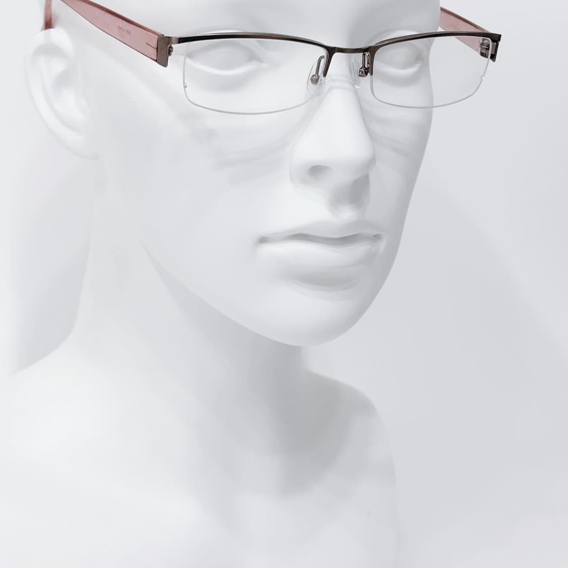 브라운 핑크 반무테 데드스탁 빈티지안경 상품이미지5