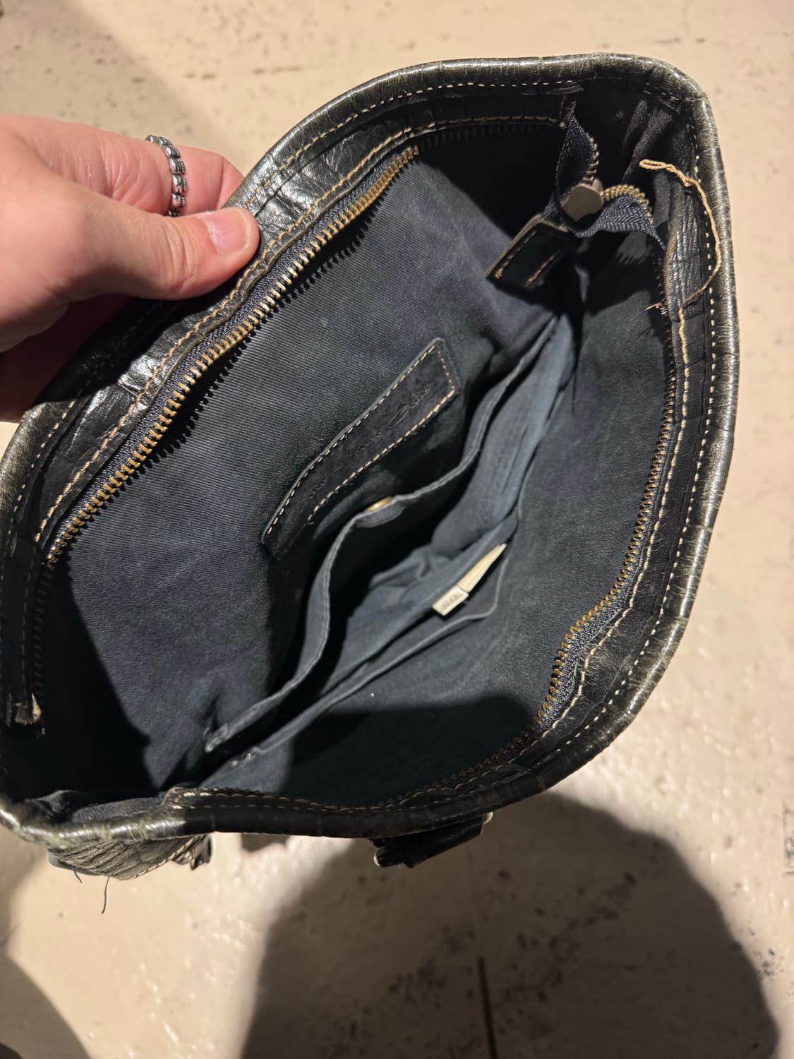 푸에르 자비에르 쿠 투톤 레더 토트백 상품이미지4