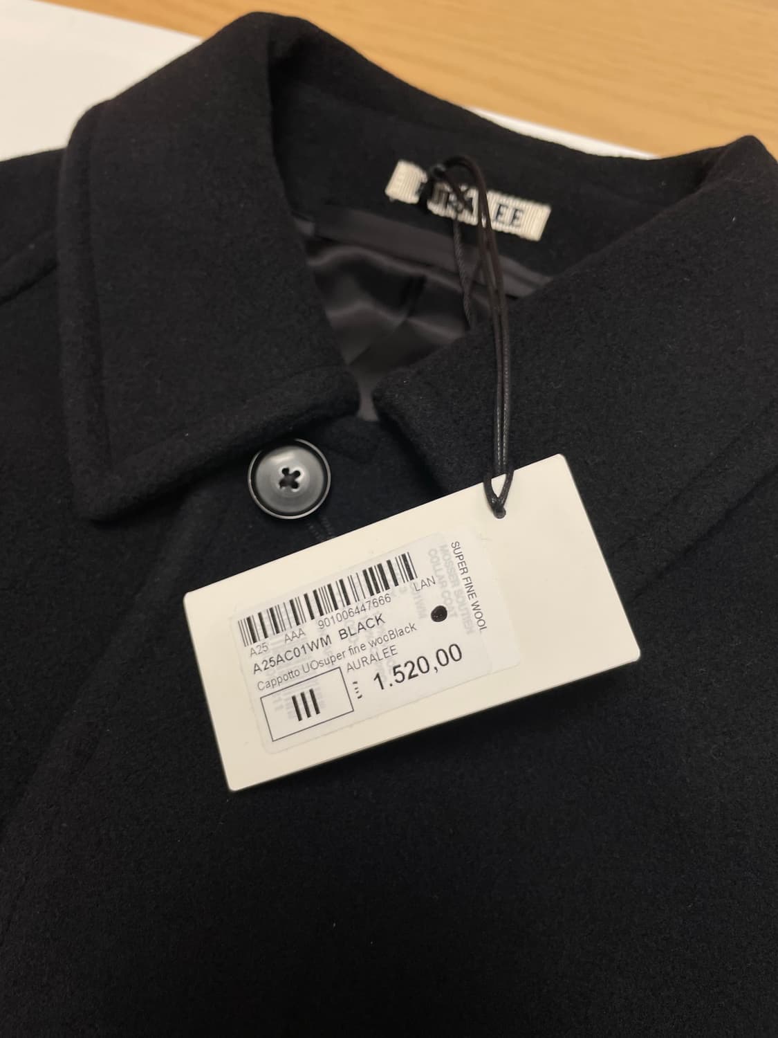 오라리 25FW 모저코트 블랙 3사이즈 새상품 판매 상품이미지3