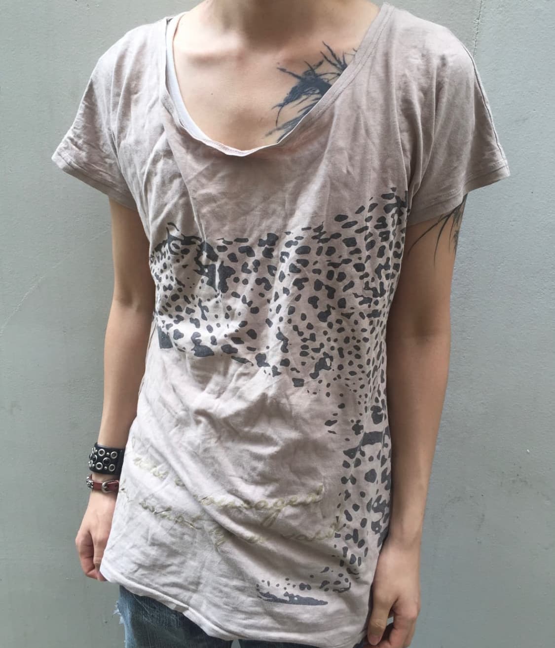 Leopard print slim t-shirt 상품이미지3