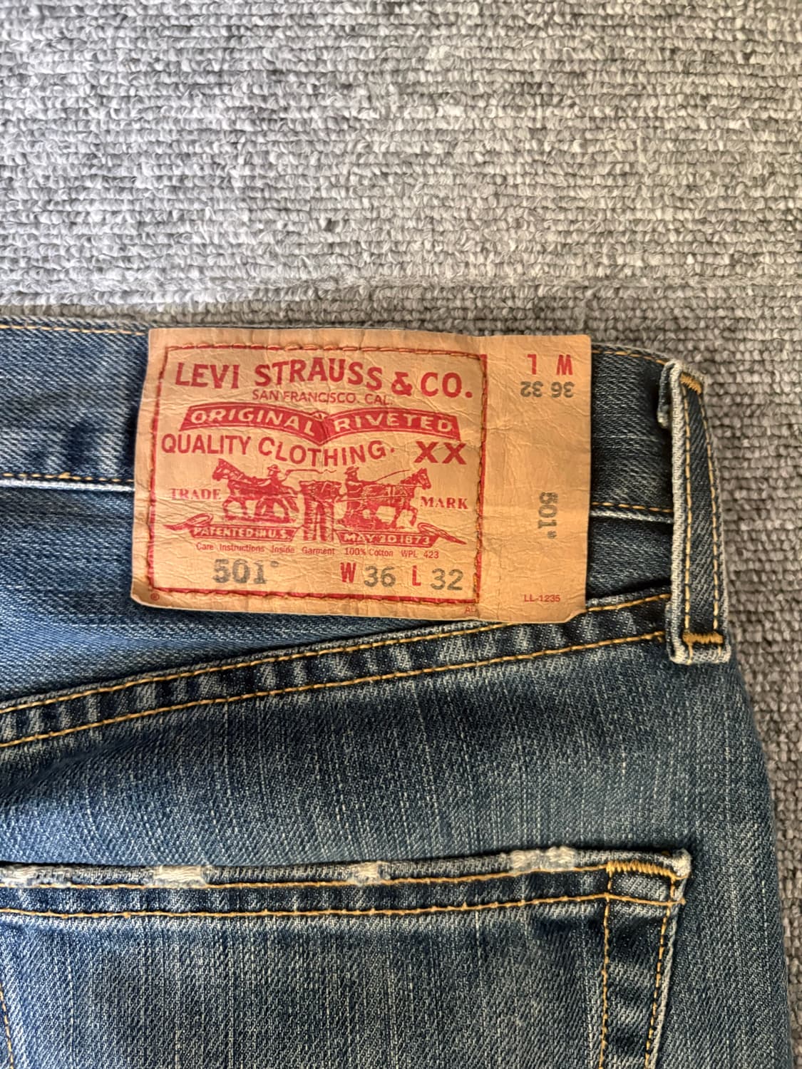 [W36 L32] 리바이스501 데님팬츠/ 13 상품이미지5