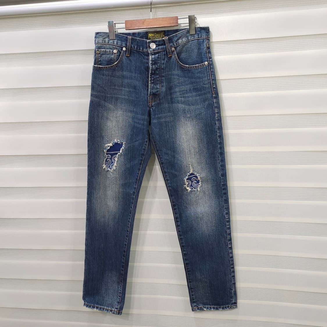 일본 7THREE 빈티지 가공 데님팬츠- S 상품이미지1