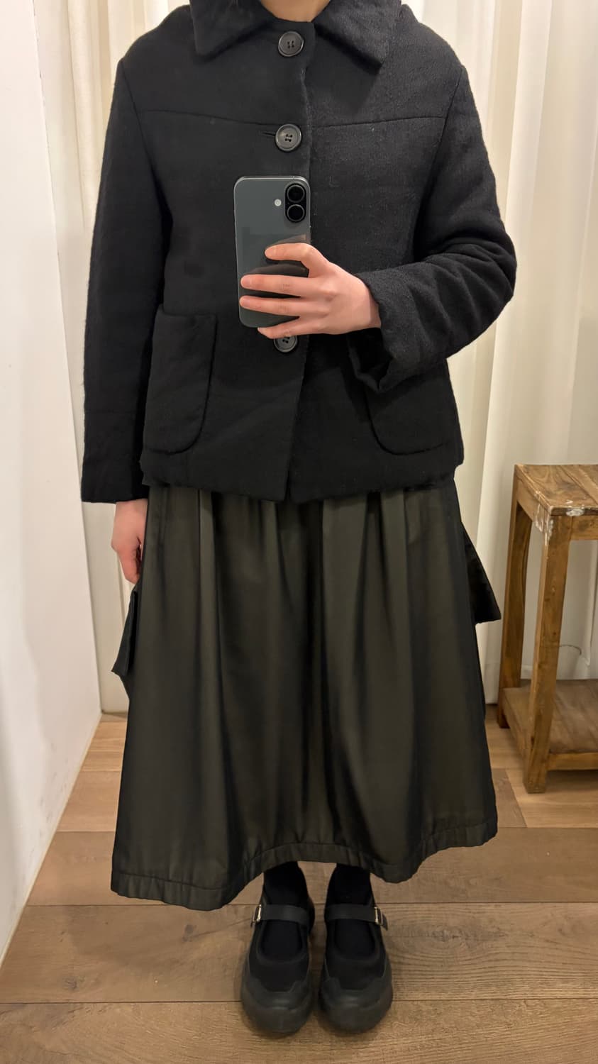 Padded Wool Half Coat 상품이미지5