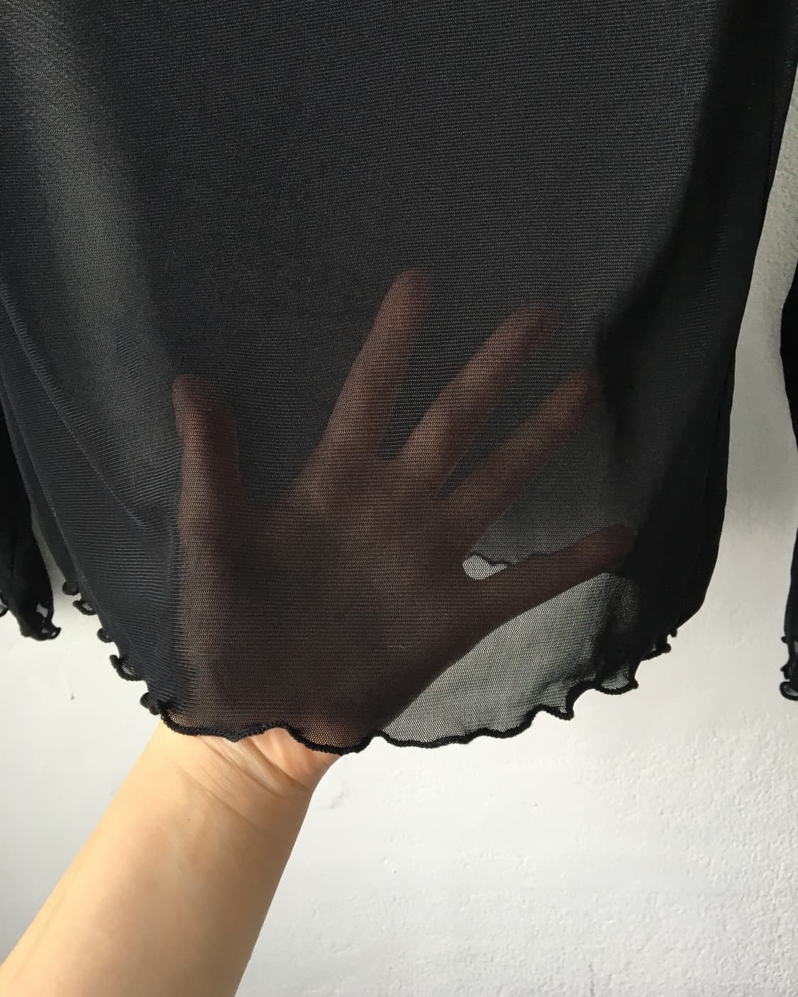 Mesh high neck sleeve 상품이미지3