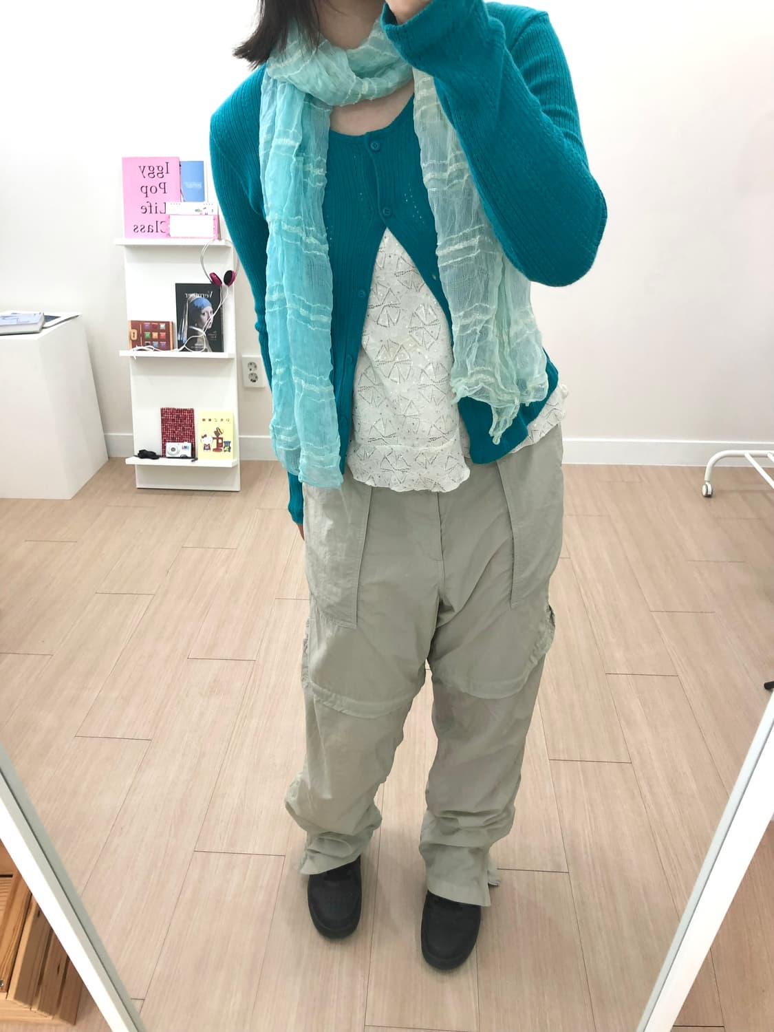 [색감 미쳤음💎🦋🩵] 에스닉 에메랄드 레이어드 코디 상품이미지2