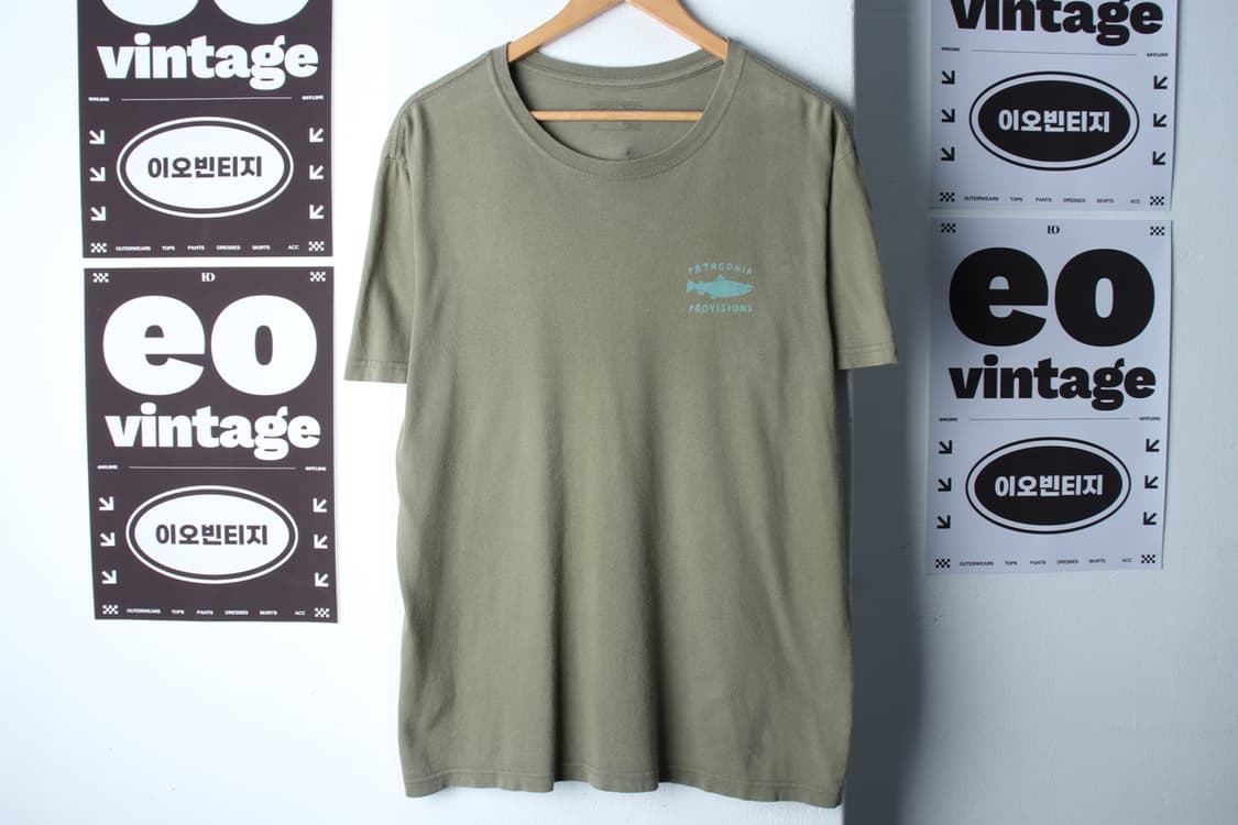 (M-XL) 파타고니아 반팔 티셔츠 카키 에이징 USA-H32416 상품이미지2
