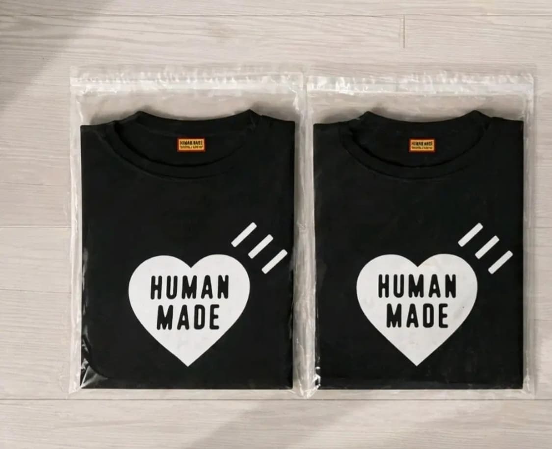 [새상품] 휴먼메이드 빅 하트 로고 반팔 티셔츠 (블랙) 상품이미지2