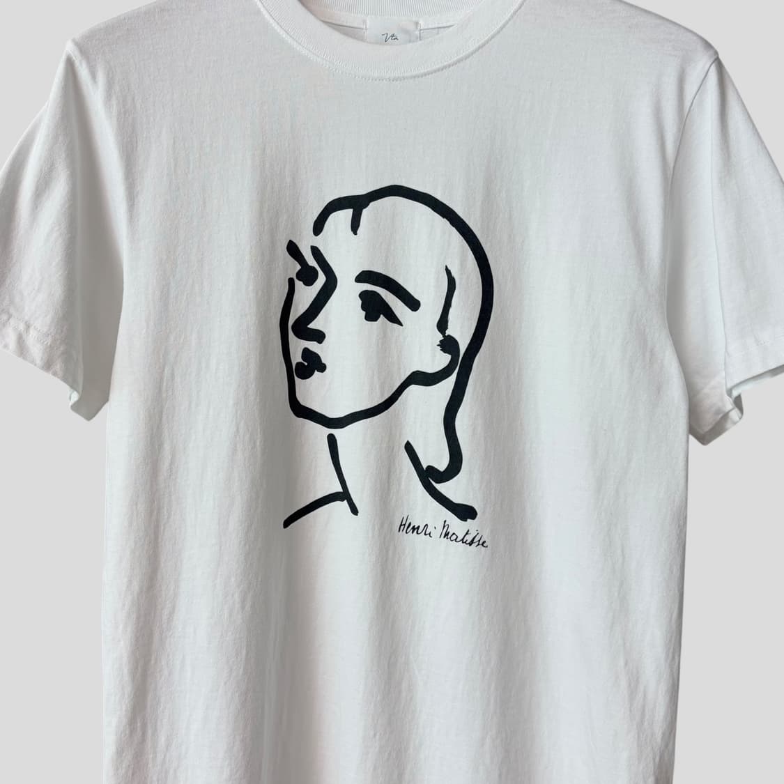 (여성OS)mademoiselle rope 앙리 마티스 드로잉 반팔티셔츠 상품이미지2