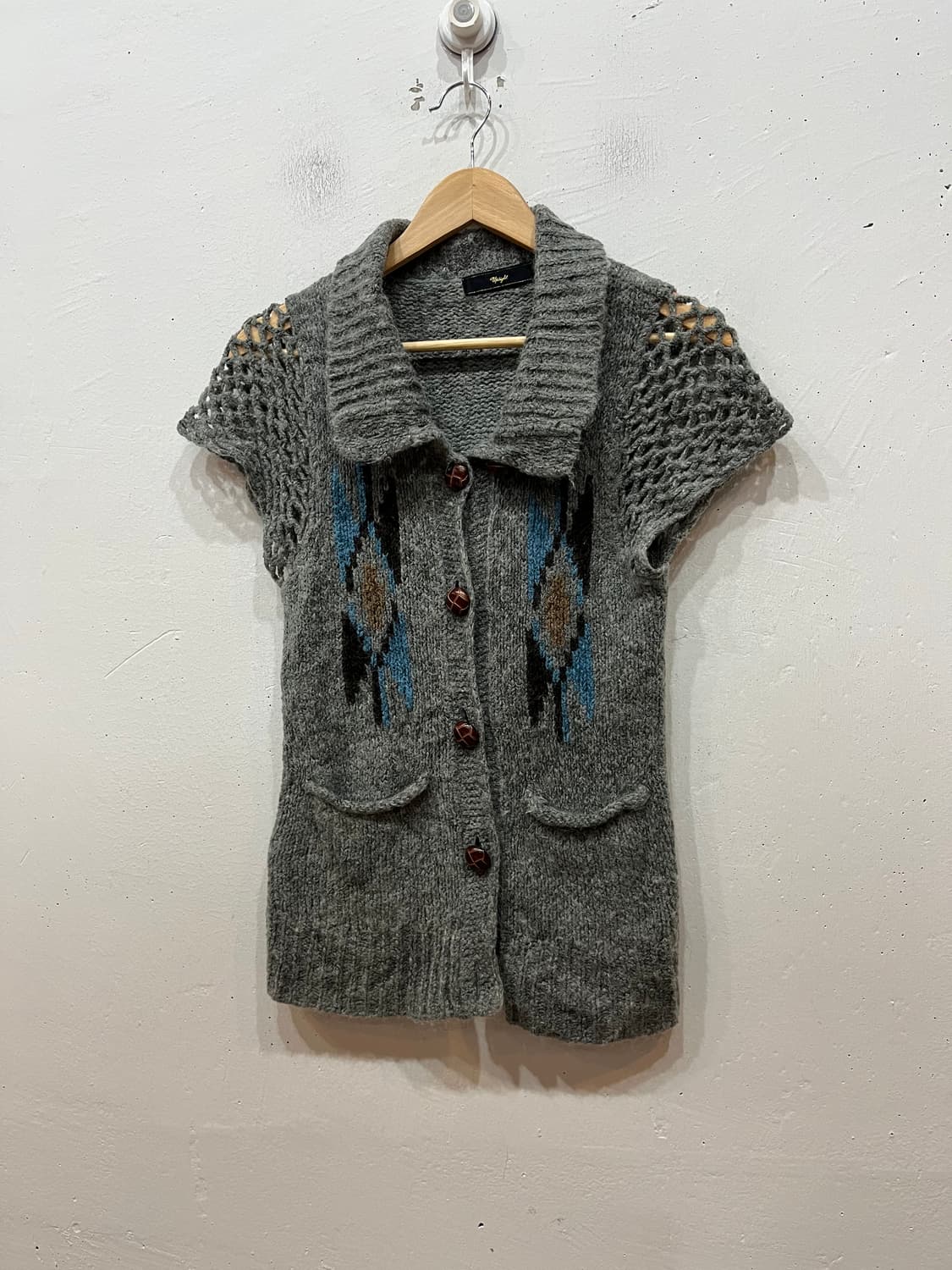 JPN 네이티브 나바호 패턴 니트 베스트 우먼즈 상품이미지1