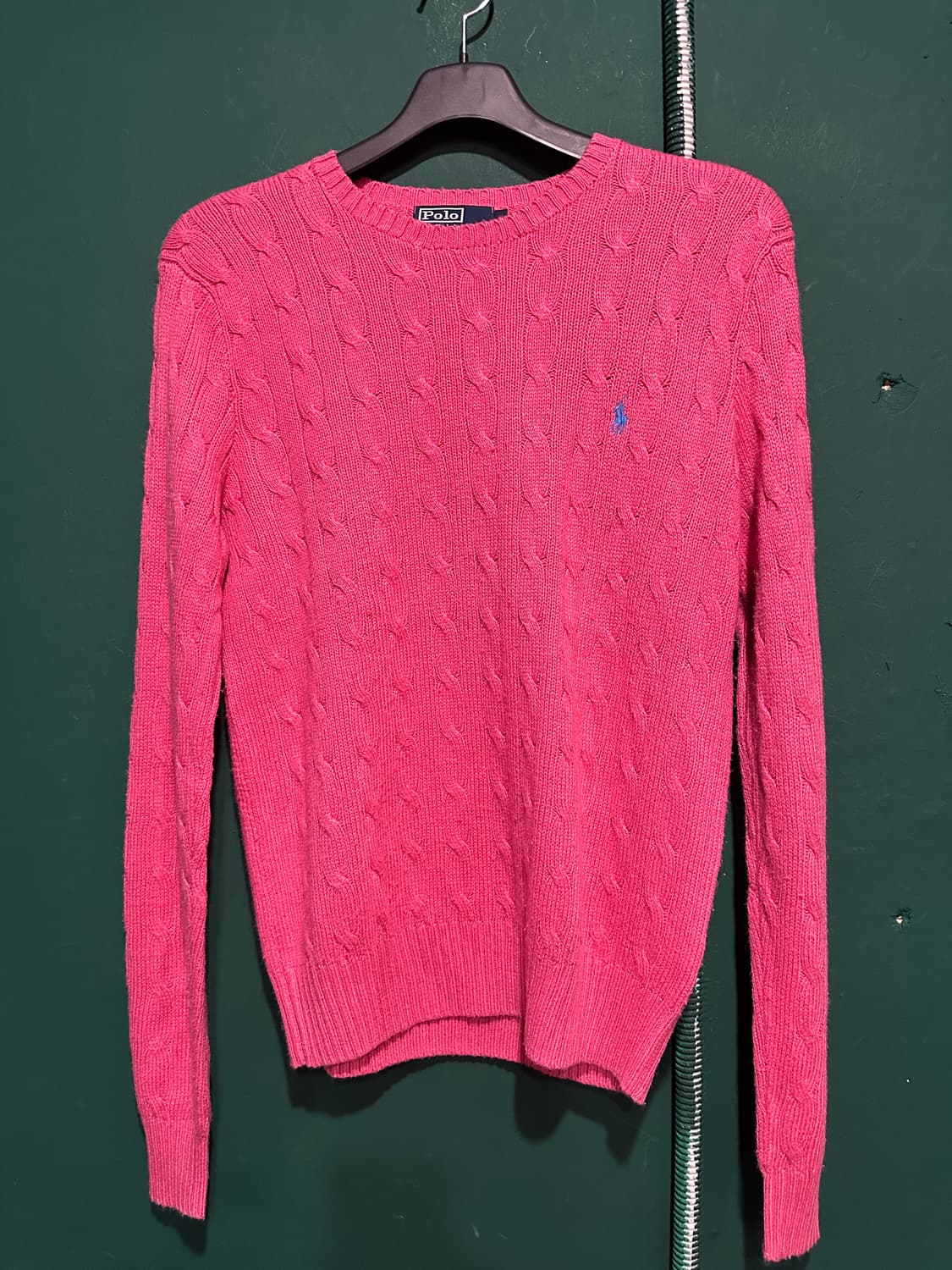 폴로 꽈베기니트 핑크 S 상품이미지1