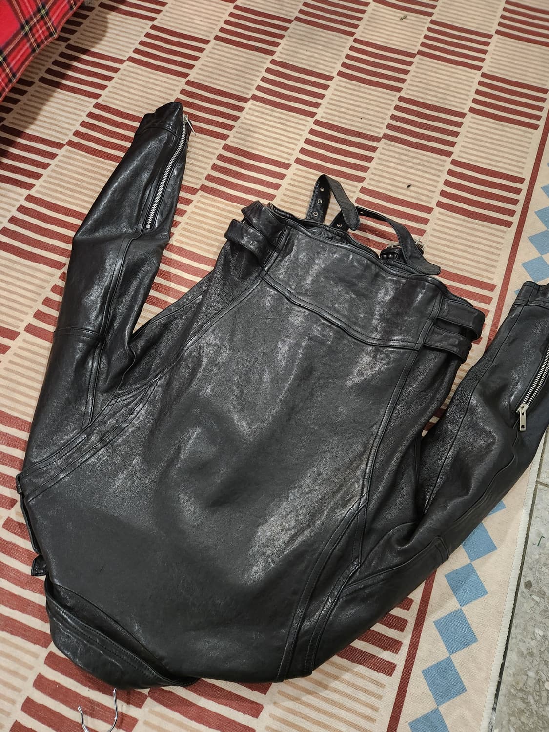 빈티지 램스킨 더블 라이더 가죽자켓 상품이미지5