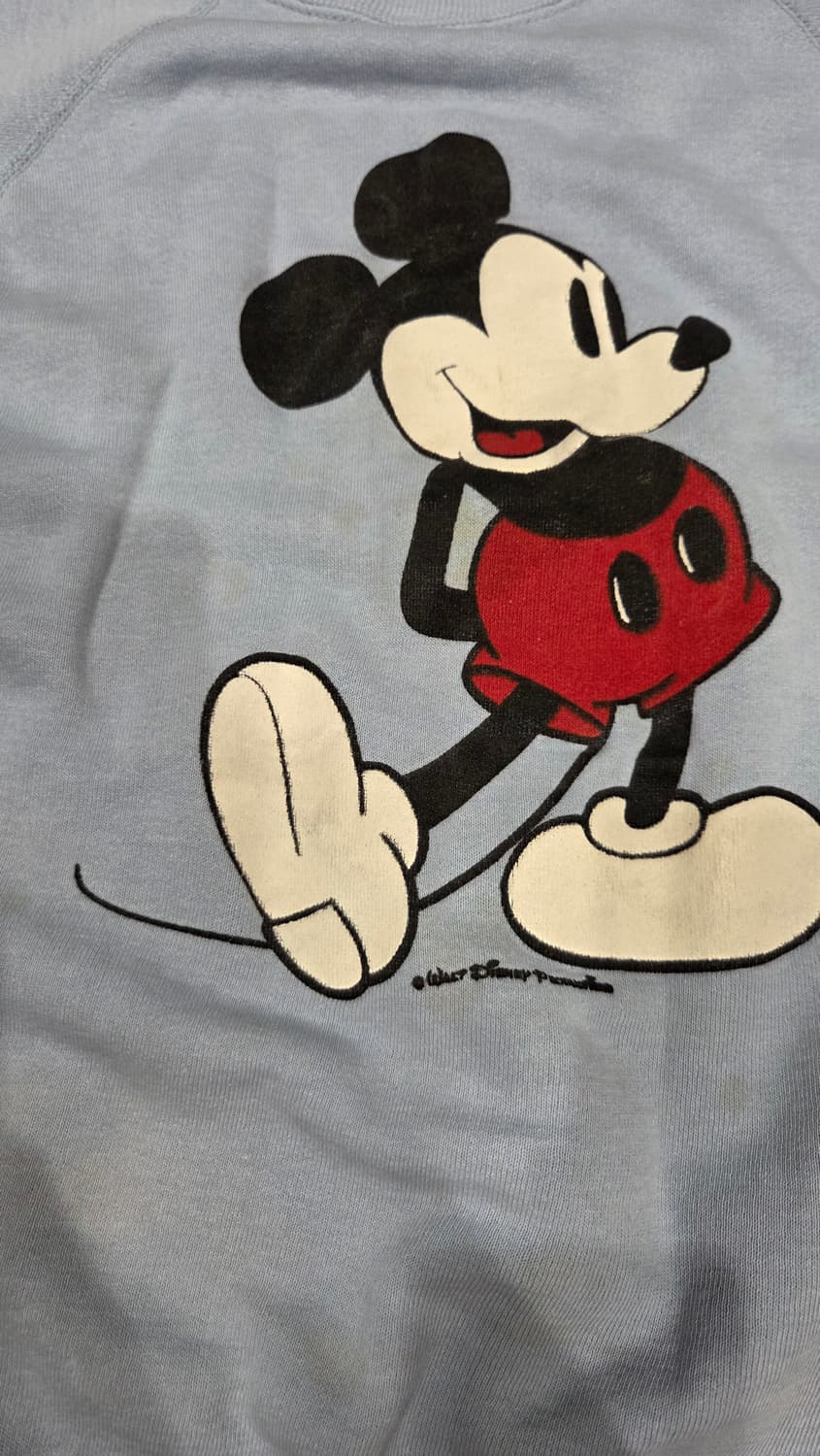 80s 미키마우스 하늘색 맨투맨 상품이미지4