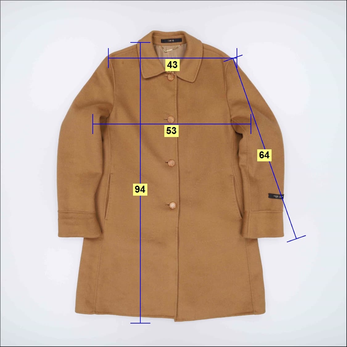 실측확인 닥스 런던 핸드메이드 싱글 코트 4267 상품이미지10