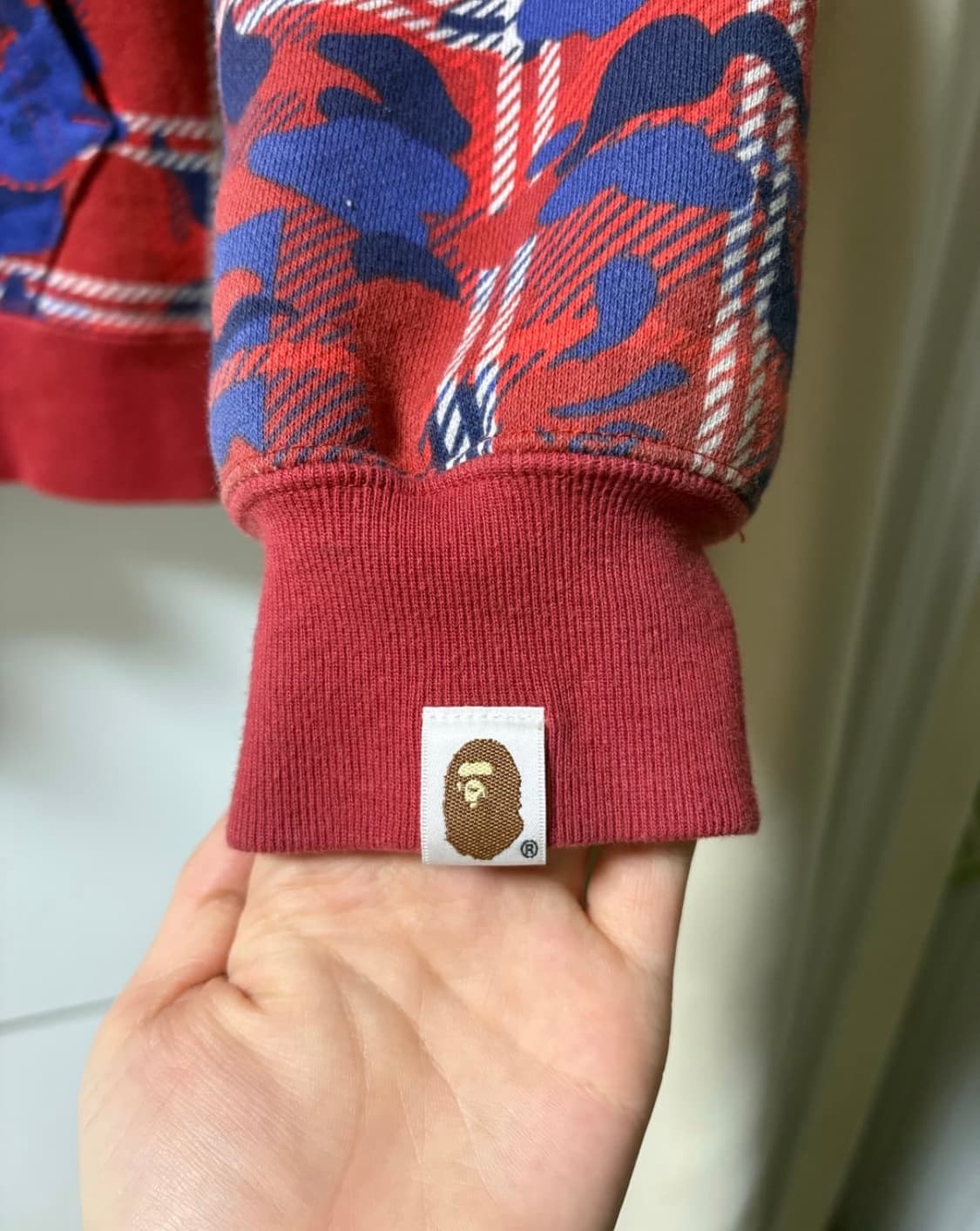 베이프 체크 카모플라주 후드집업 상품이미지5