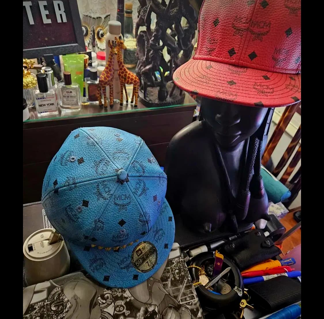 MCM 천연가죽 모자 한정판 팝니다 상품이미지5