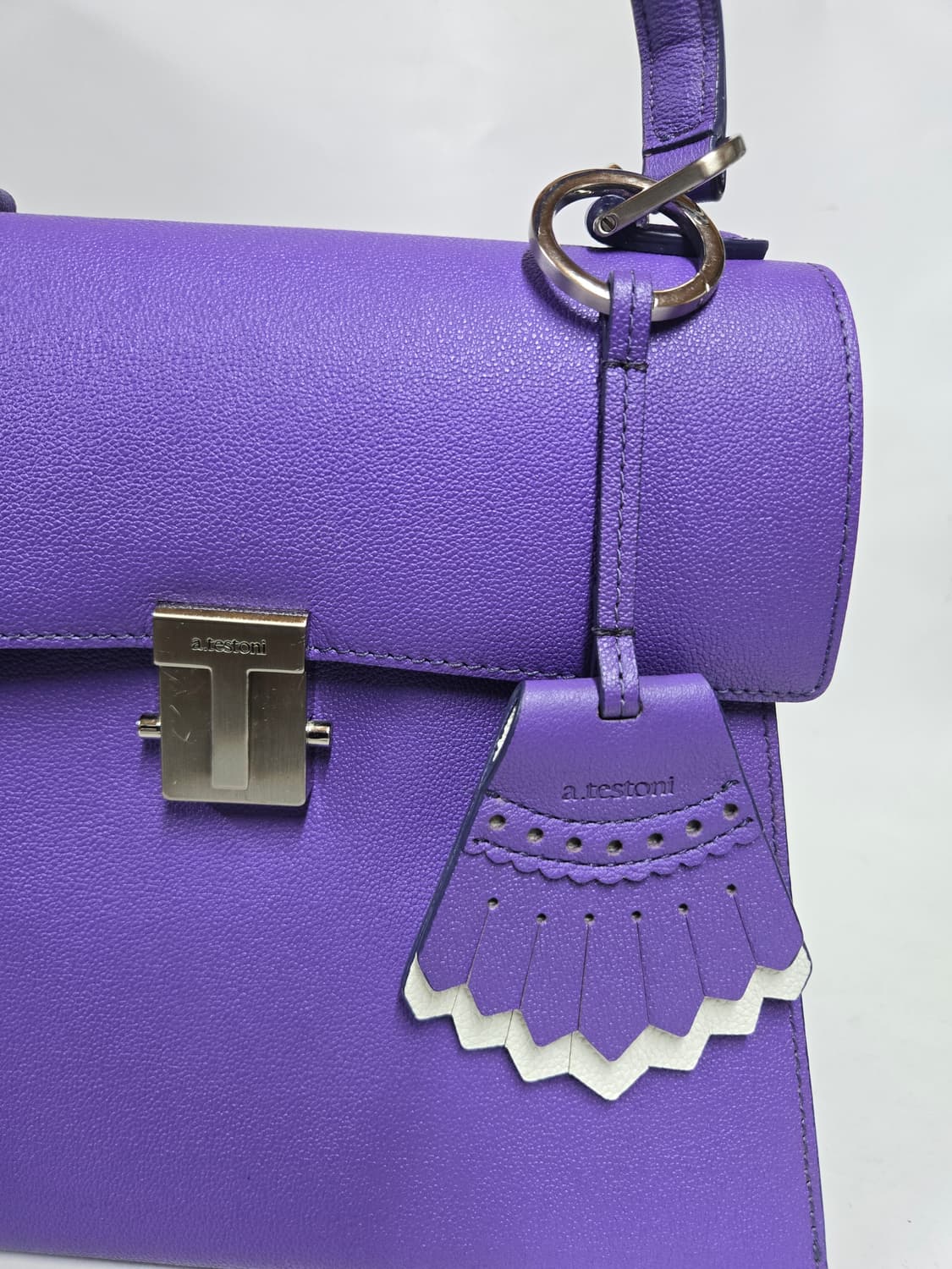 아.테스토니 보라색 사첼백 토트 크로스백 상품이미지5
