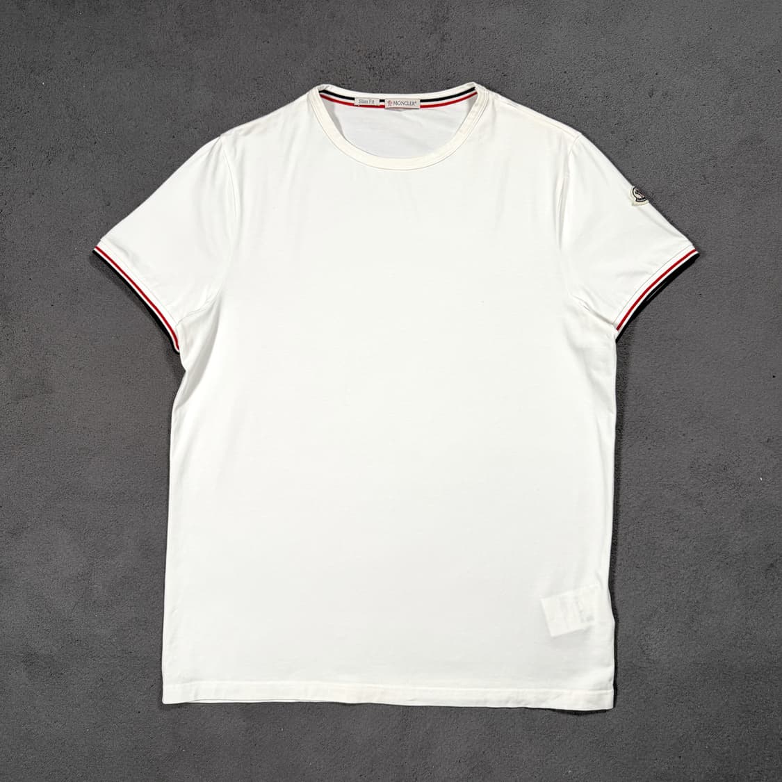Moncler 몽클레어 슬림핏 미니와펜 화이트 반팔 상품이미지1