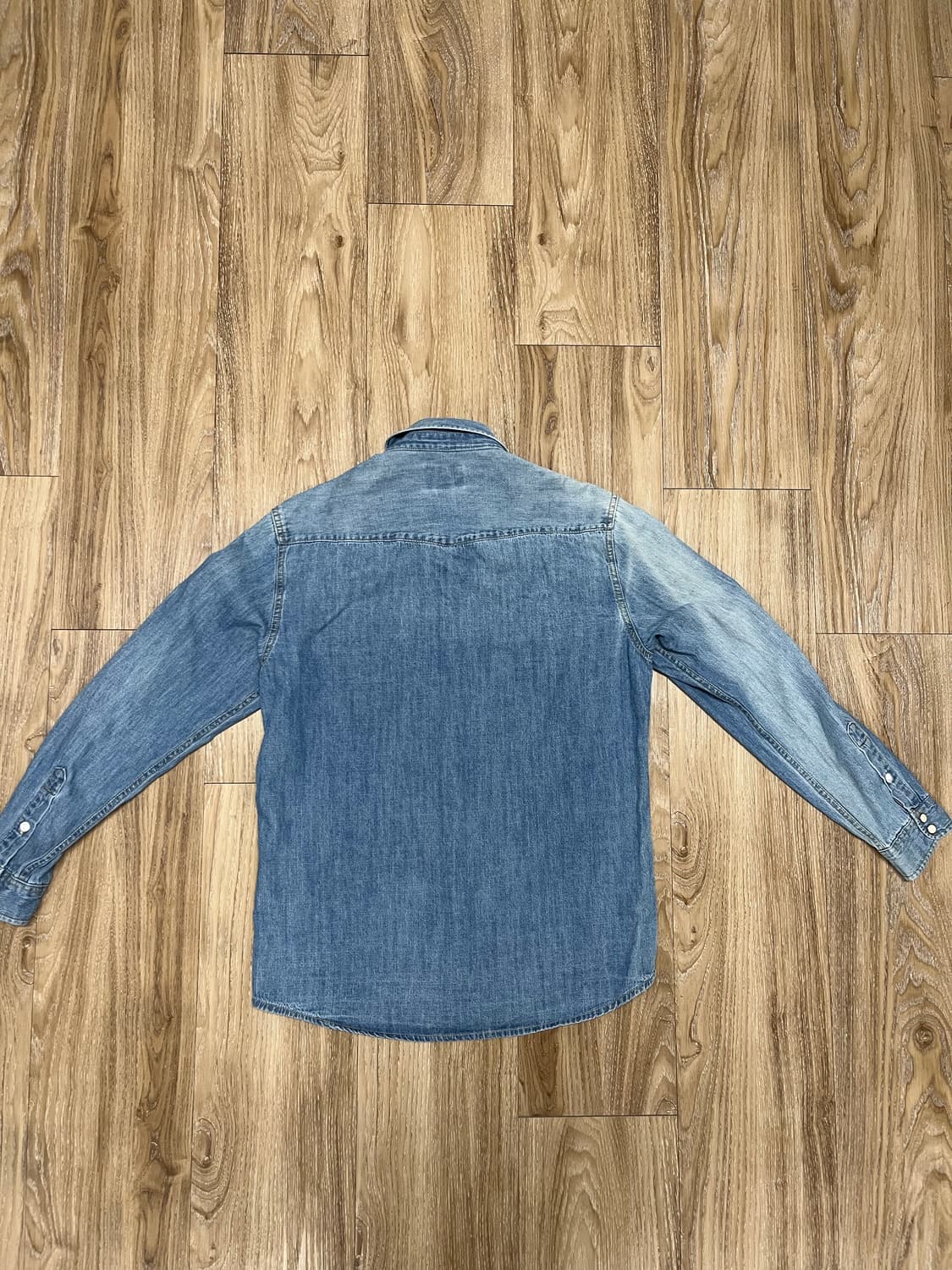 풀앤베어 워싱 데님 셔츠 M 상품이미지5