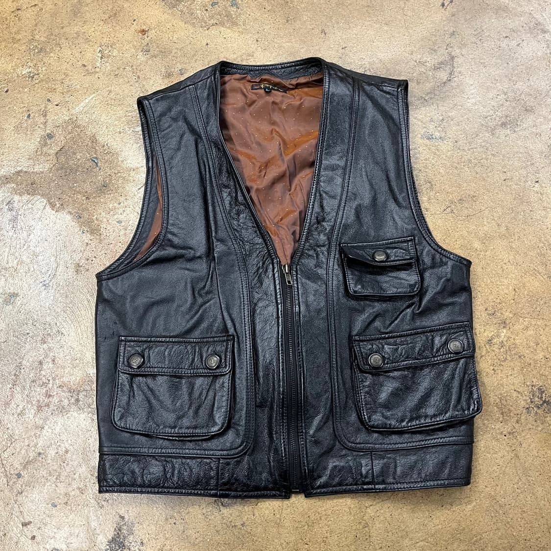 [정품/L] 빈티지 소가죽 베스트 b15 상품이미지2