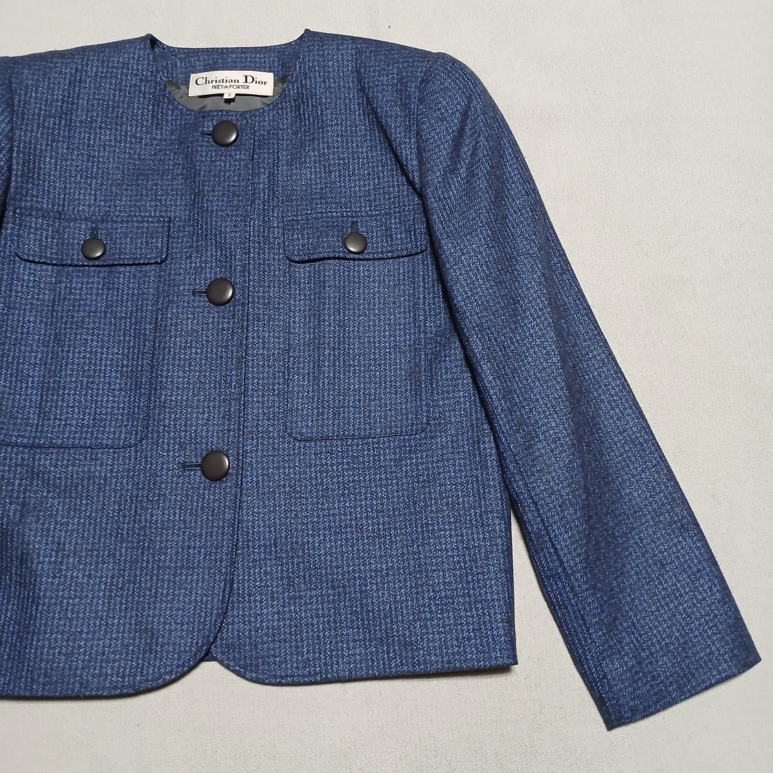 일본판 크리스찬디올 빈티지 트위드스타일 우먼 자켓 춘추 울 레이온 상품이미지4