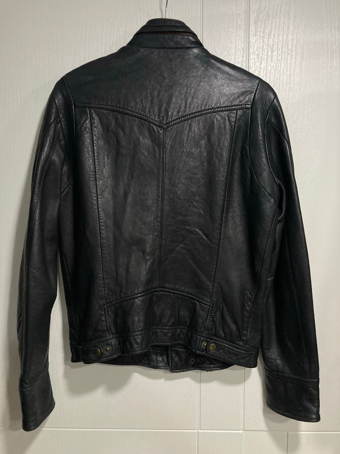 더블 지퍼 가죽 자켓 상품이미지7