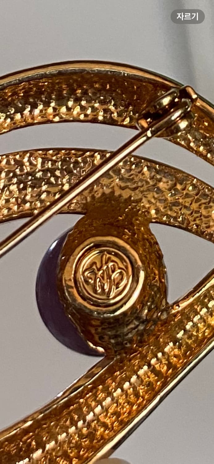 빈티지 골드 퍼플 일본 브로치 주얼리 상품이미지5