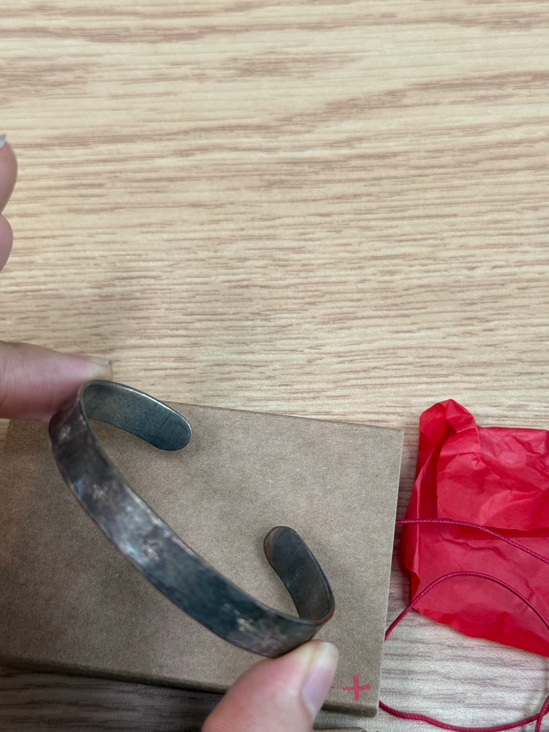 m.a+ cross carved silver bracelet 상품이미지4