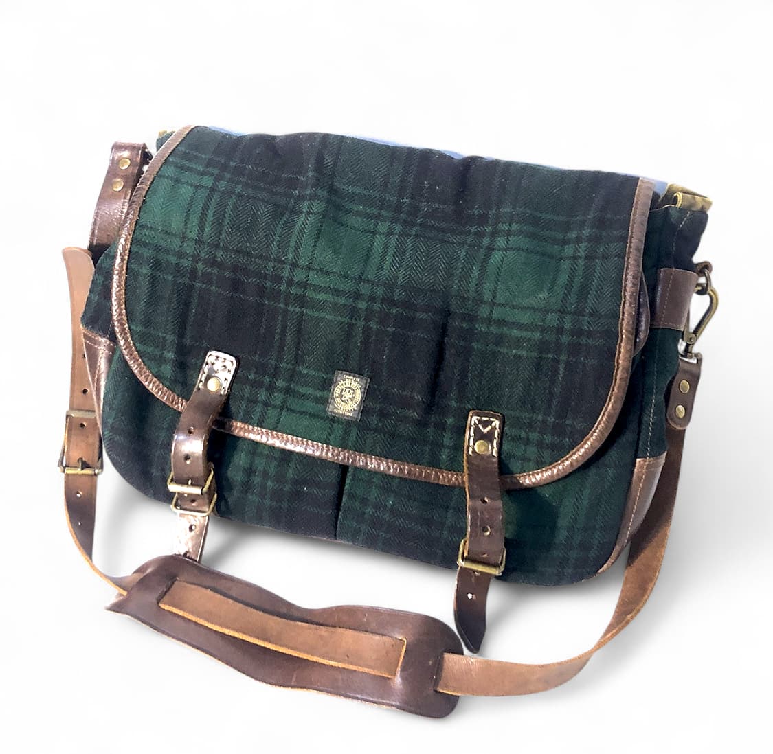 더블알엘 RRL 캔버스 체크 헤리티지 메신저백 상품이미지1