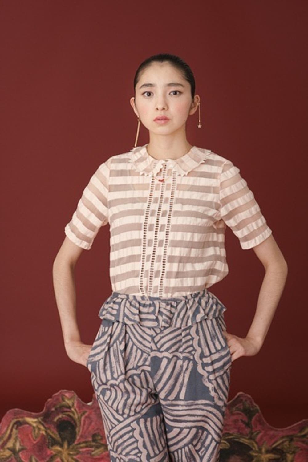 Fig femme 시스루 블라우스 스나계 상품이미지1