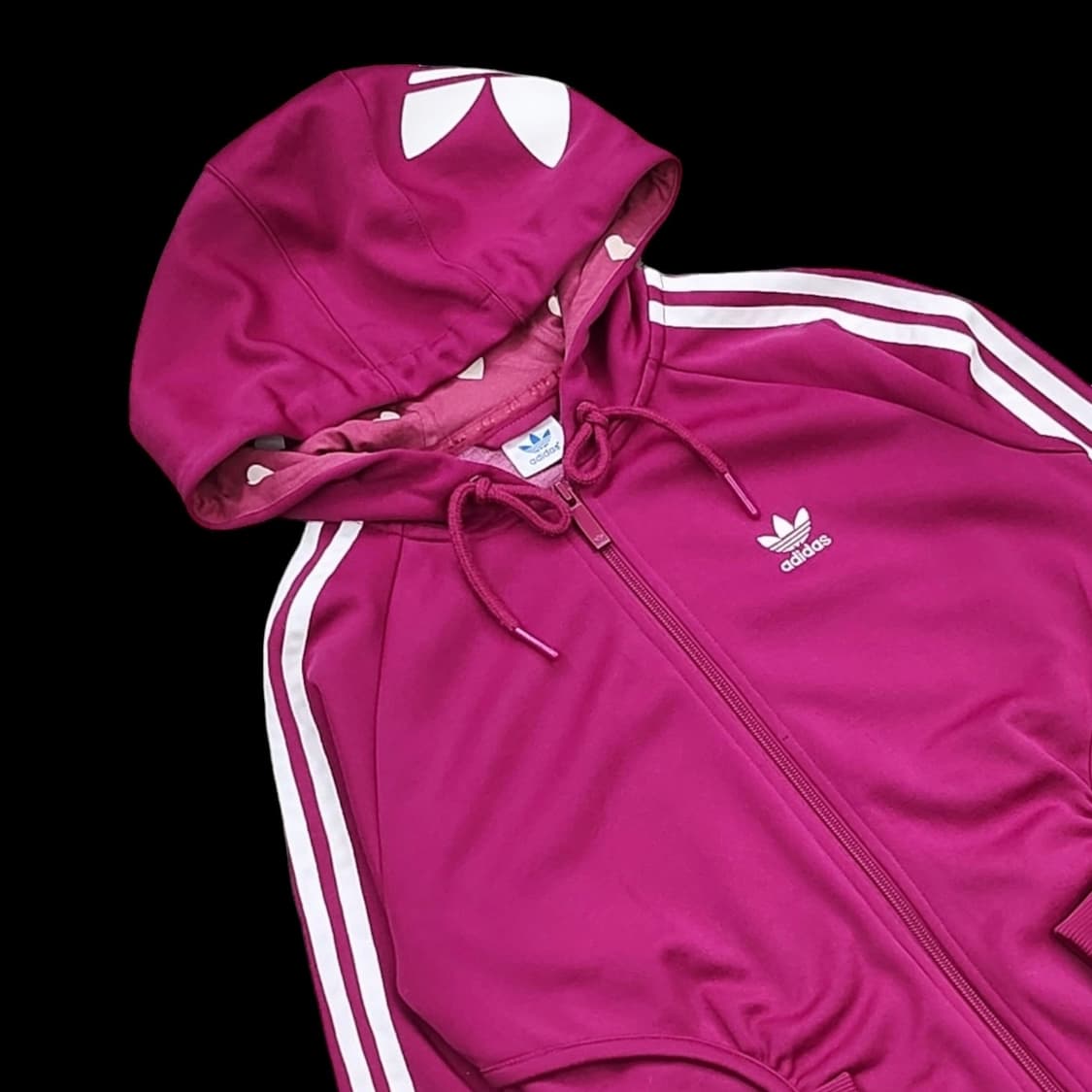 아디다스 하트 핑크 삼선 후드 져지 상품이미지2