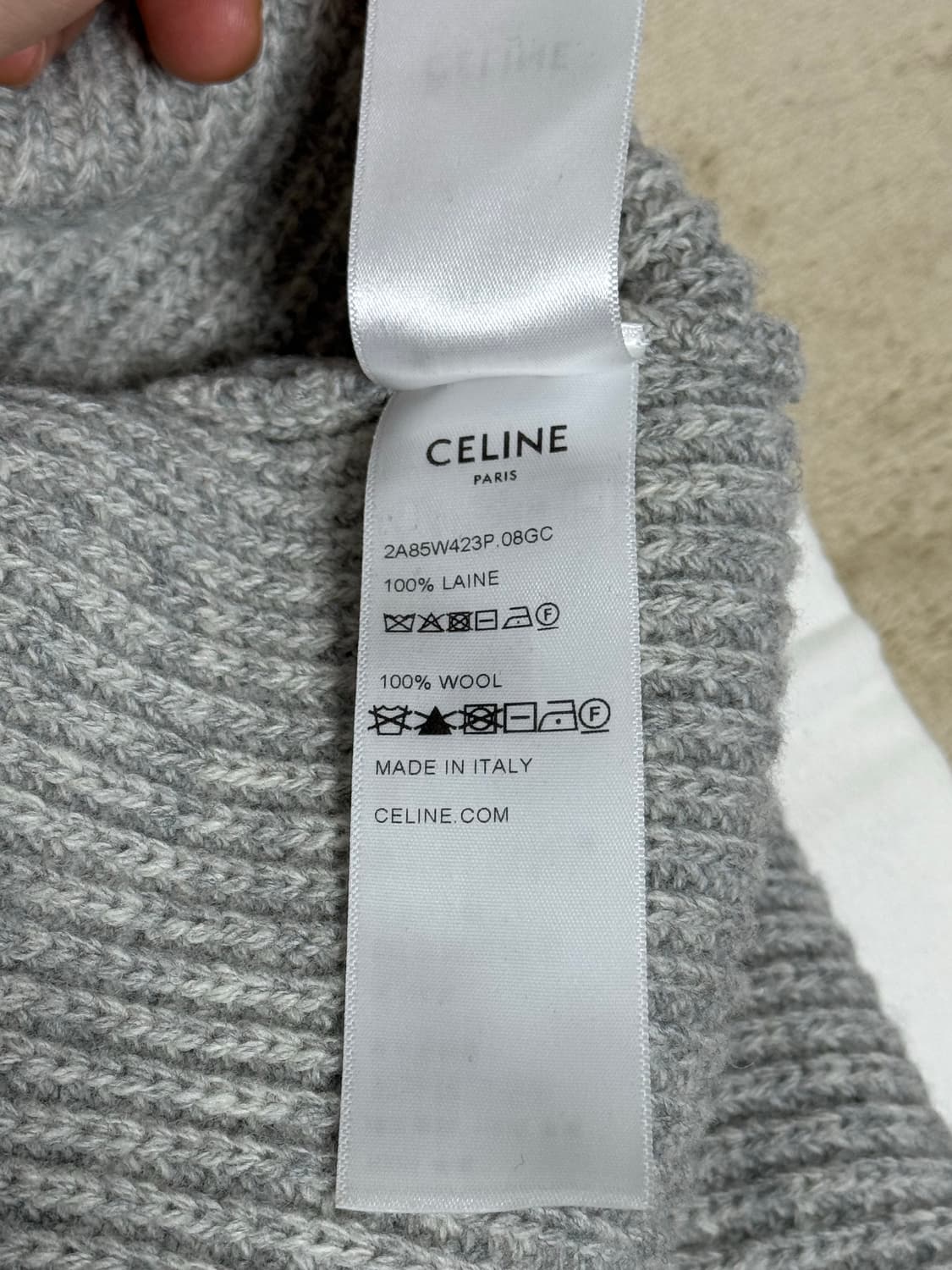 셀린느 / 리브드 울 로고 니트 후드 / M 상품이미지6