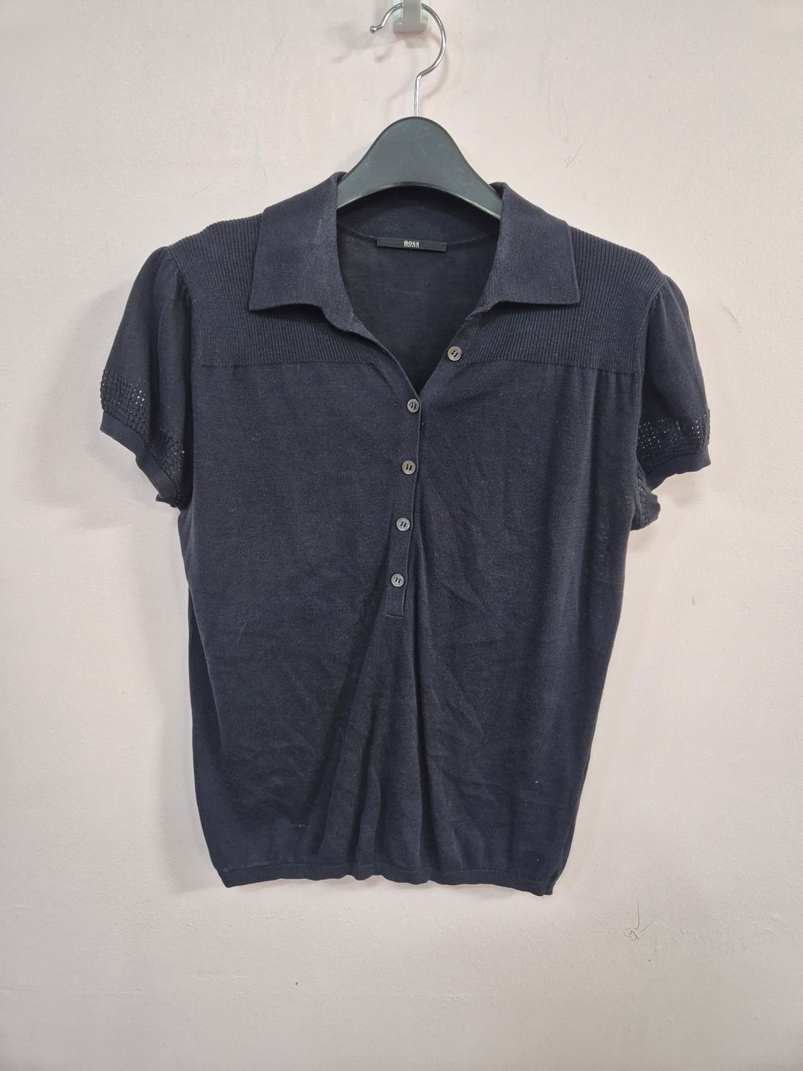 보스 블랙 반팔 니트 가디건 상품이미지2