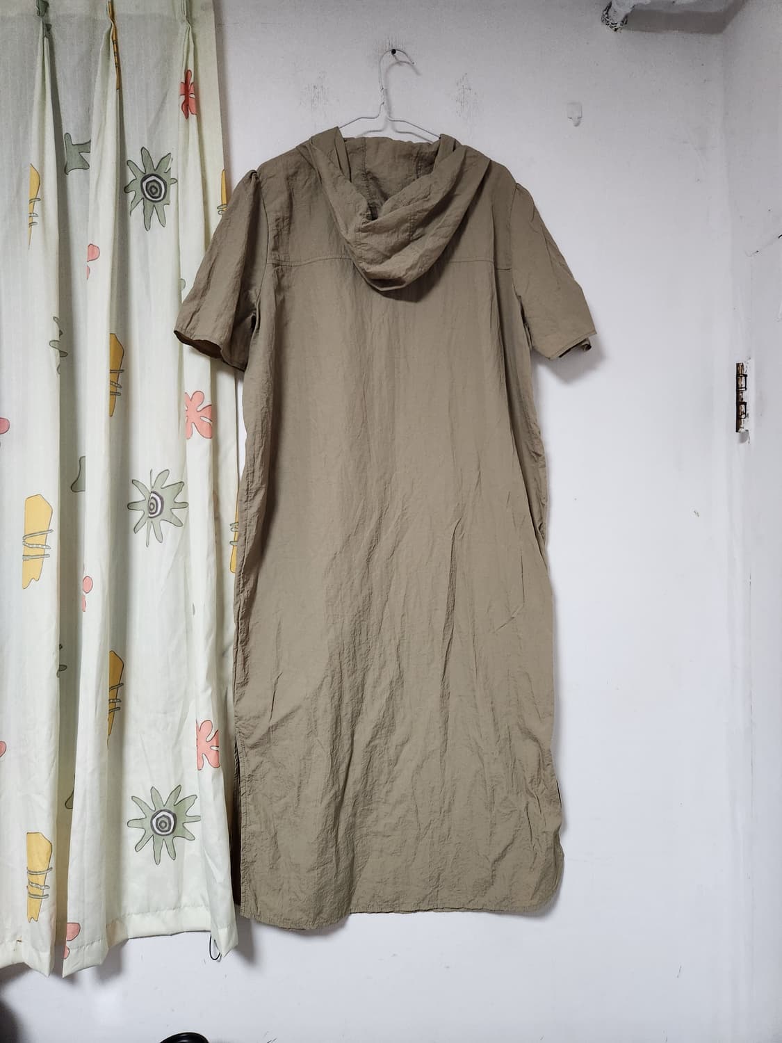 베이지색 반팔 후드 롱 원피스 F(가슴반품59) 상품이미지2