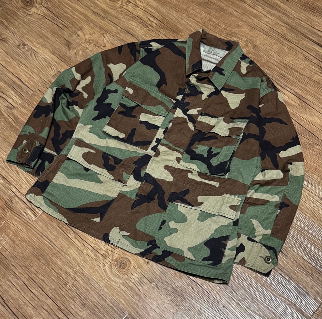 [XXS] 미군 밀리터리 90s 우드랜드 카모 컴뱃 자켓 상품이미지1