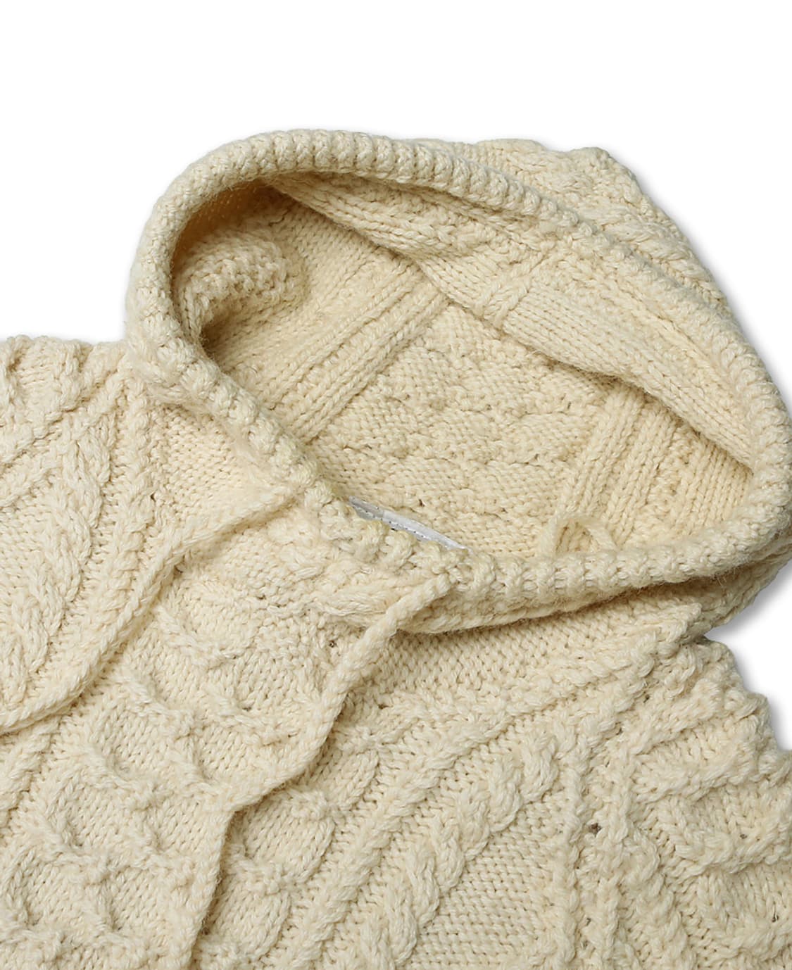 블랙쉽 [Black Sheep] 영국 아이보리 오일드 울 꽈베기 니트후드 상품이미지2