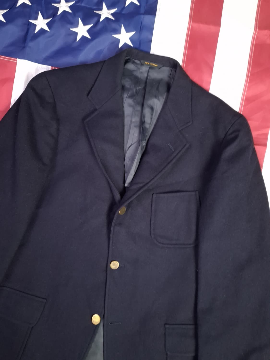 오리지날 일본판 뉴요커 울 금장 블레이져 상품이미지2