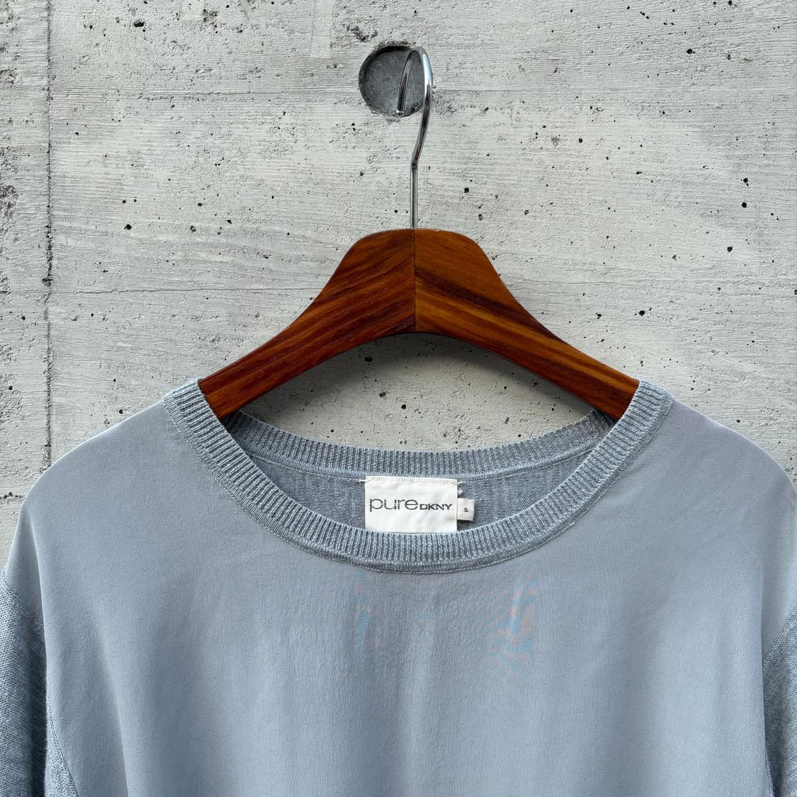 DKNY 그레이 스플릿 햄라인 니트 스웨터 상품이미지2