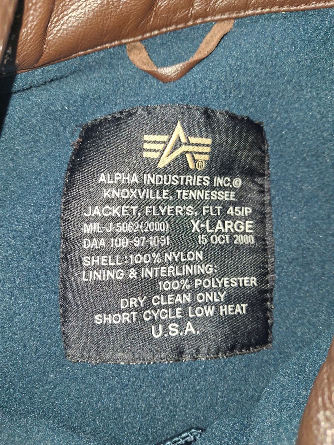 알파인더스트리 FLT45P 자켓 XL사이즈 판매합니다! 상품이미지6