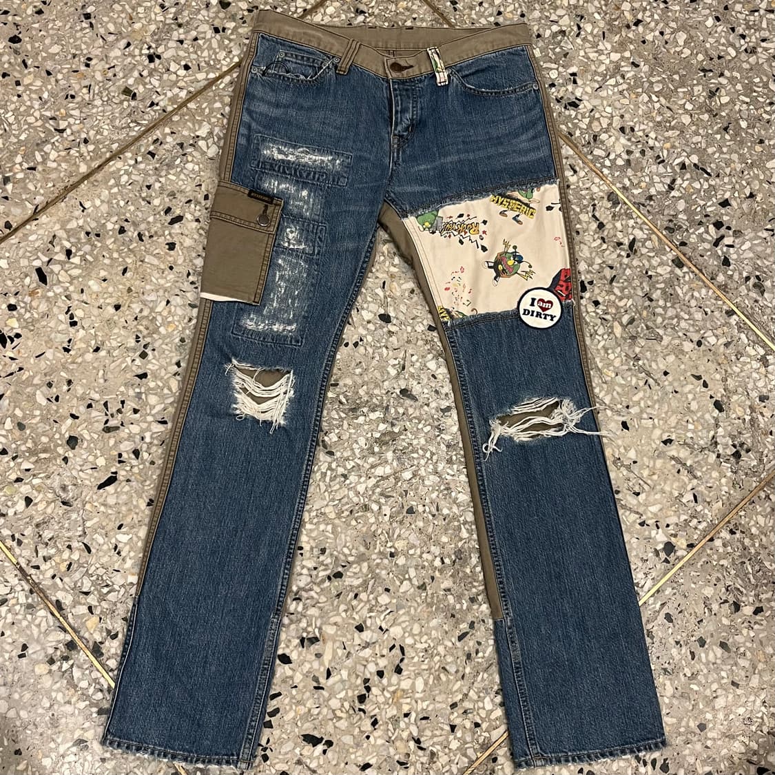 HYSTERIC GLAMOUR 히스테릭 글래머 패치워크 데님 팬츠 상품이미지6