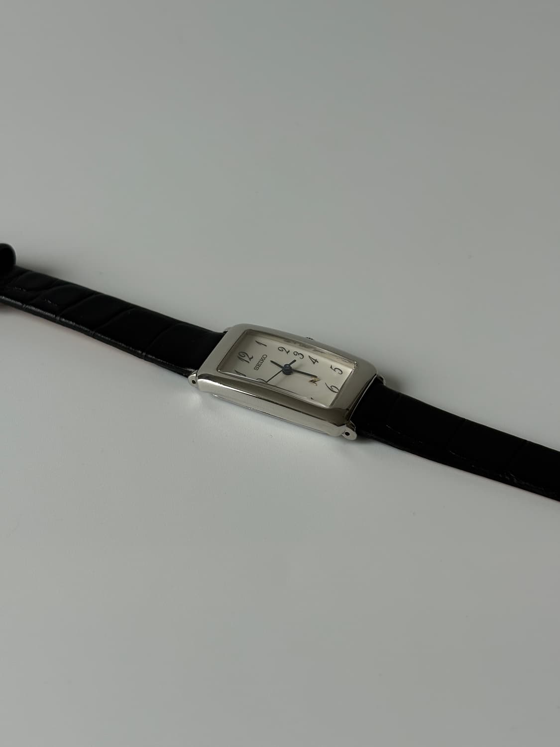 세이코 1990년대 Noie 실버 스퀘어 쿼츠 여성 상품이미지5