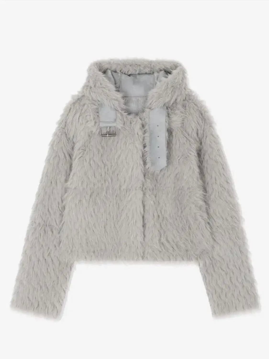 어글리쉐도우 리버시블 시어링 자켓 무스탕 블루 상품이미지3