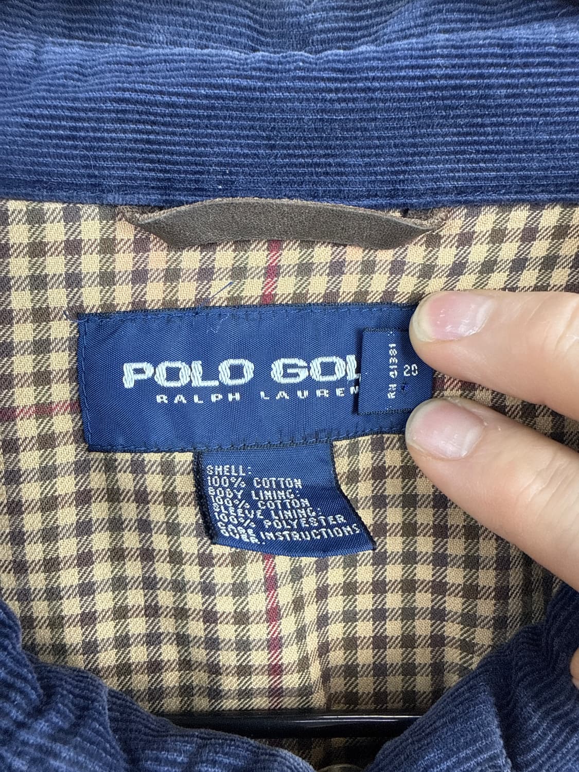 (2XL) 00s 폴로 랄프로렌 골프 코듀로이 스윙탑 자켓 네이비 상품이미지6