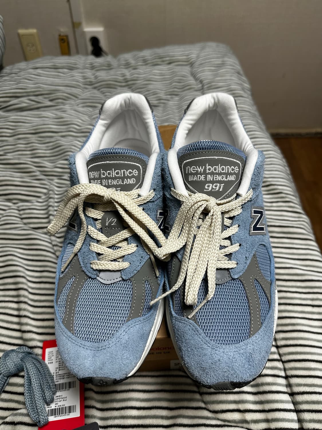 뉴발란스991v2 셀레스티얼 블루 페이디드 데님 260 상품이미지3