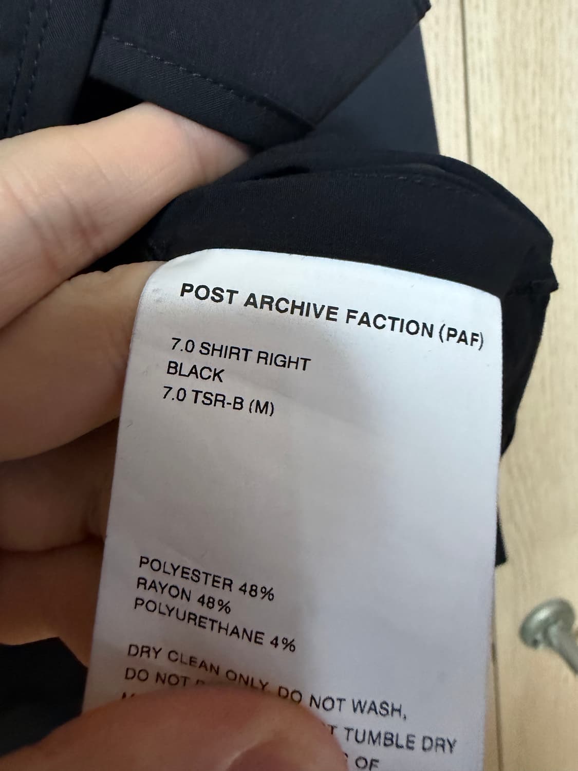 [M]포스트아카이브팩션 7.0 셔츠 블랙 상품이미지5