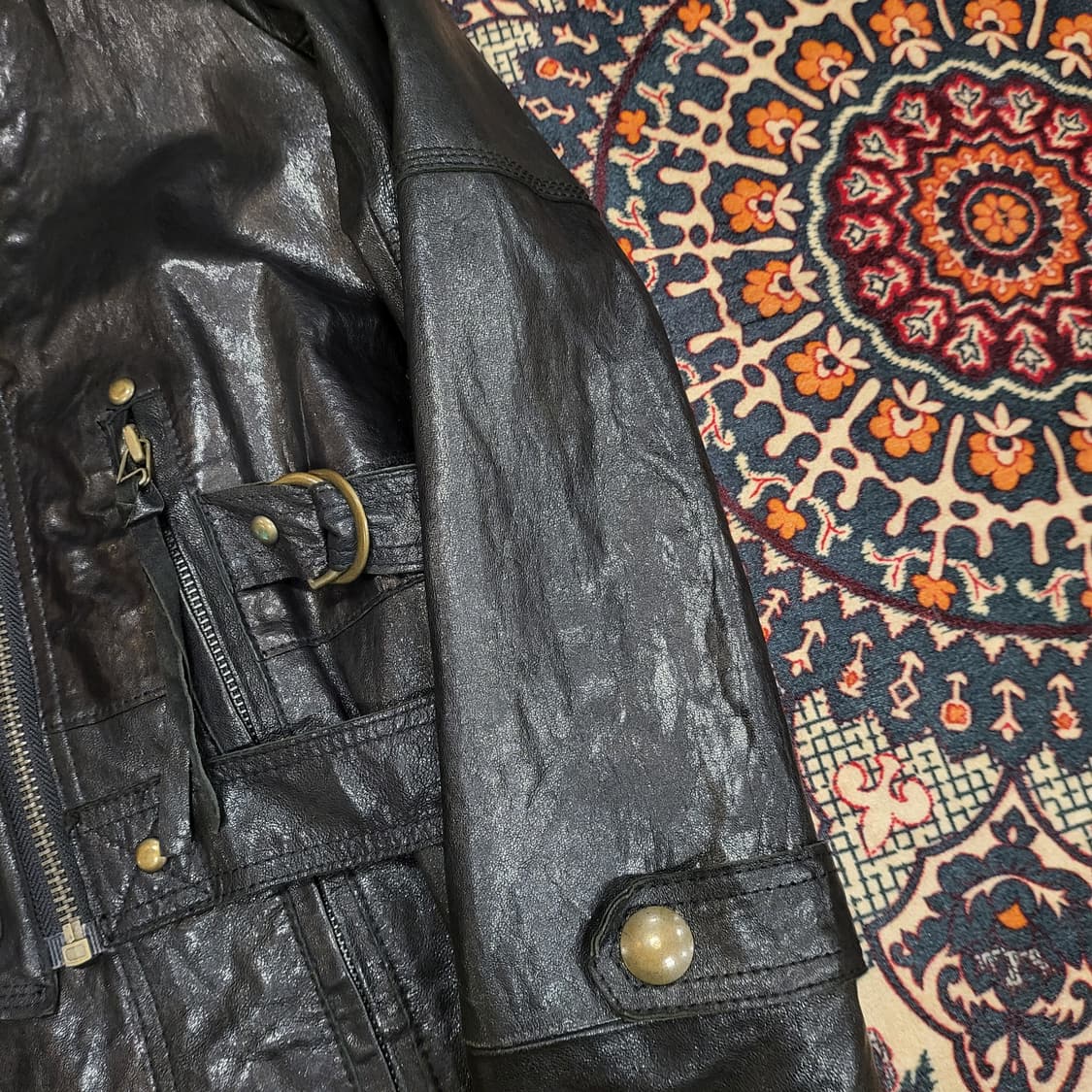 레더 롱 자켓 (66) 상품이미지4