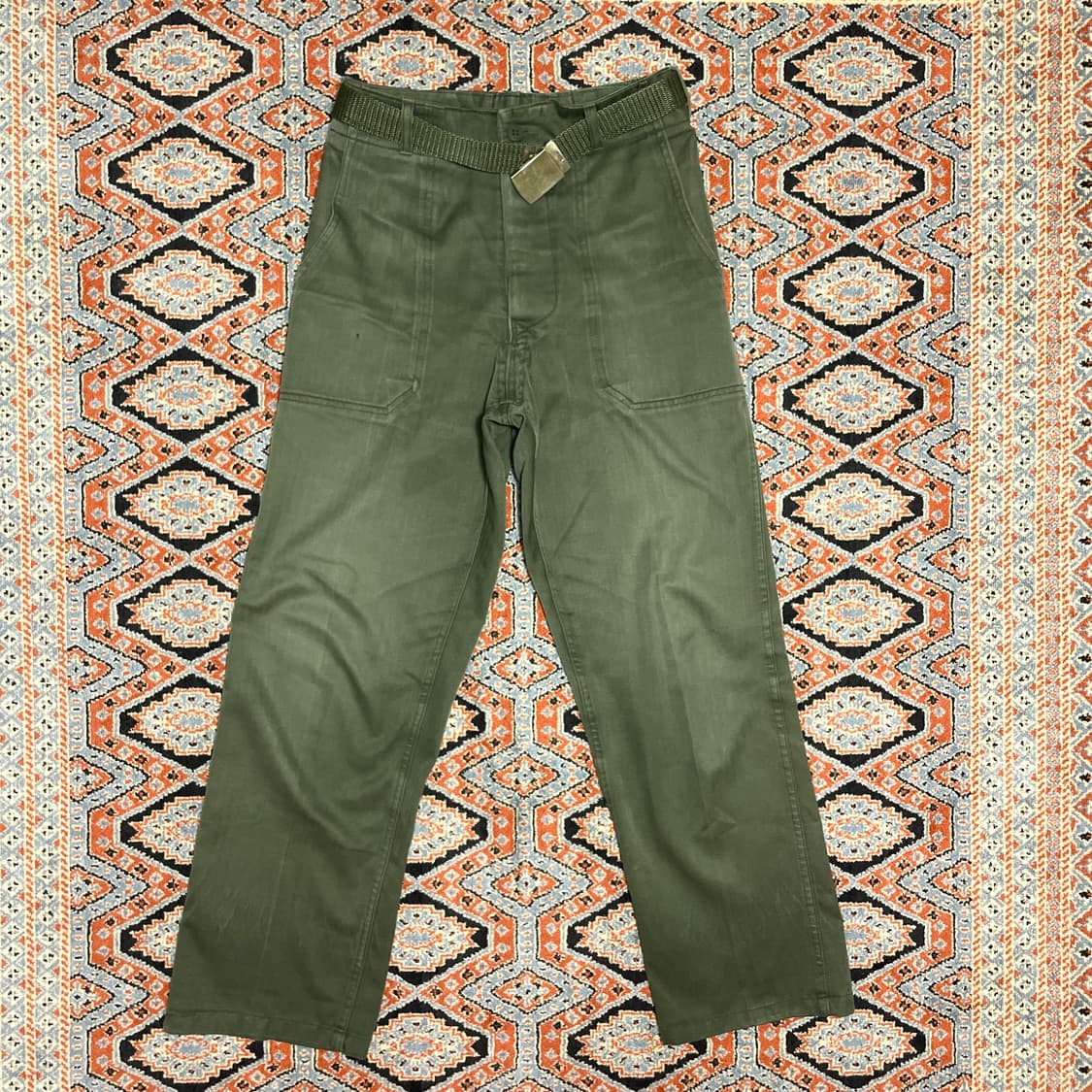  빈티지 밀리터리 카키 팬츠 여성28 상품이미지1