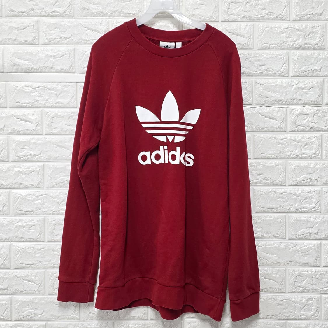 택포) 아디다스 트레포일 크루 맨투맨 XL 레드 상품이미지1