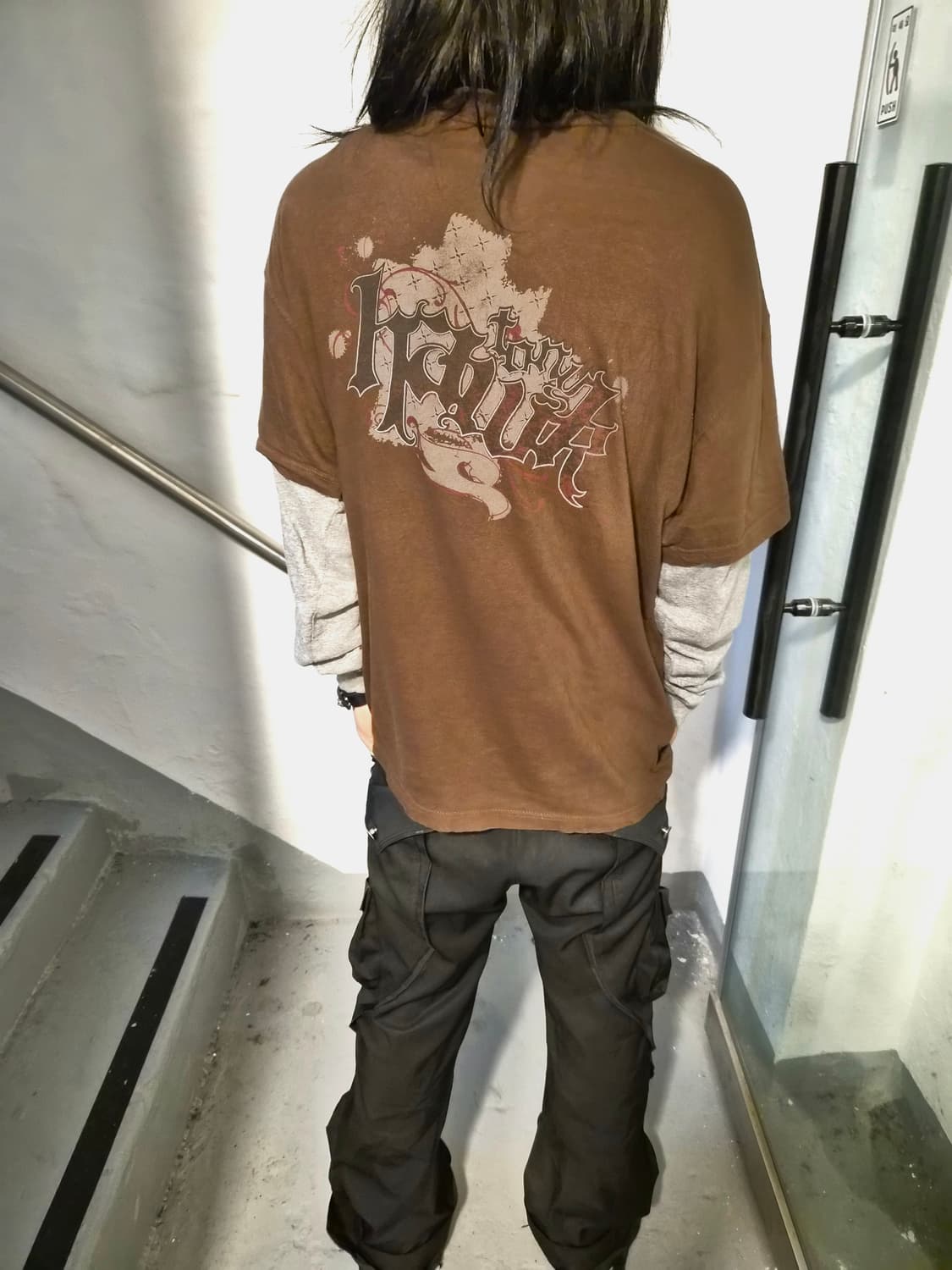 Y2k 프린팅 레이어드 롱슬리브 상품이미지1