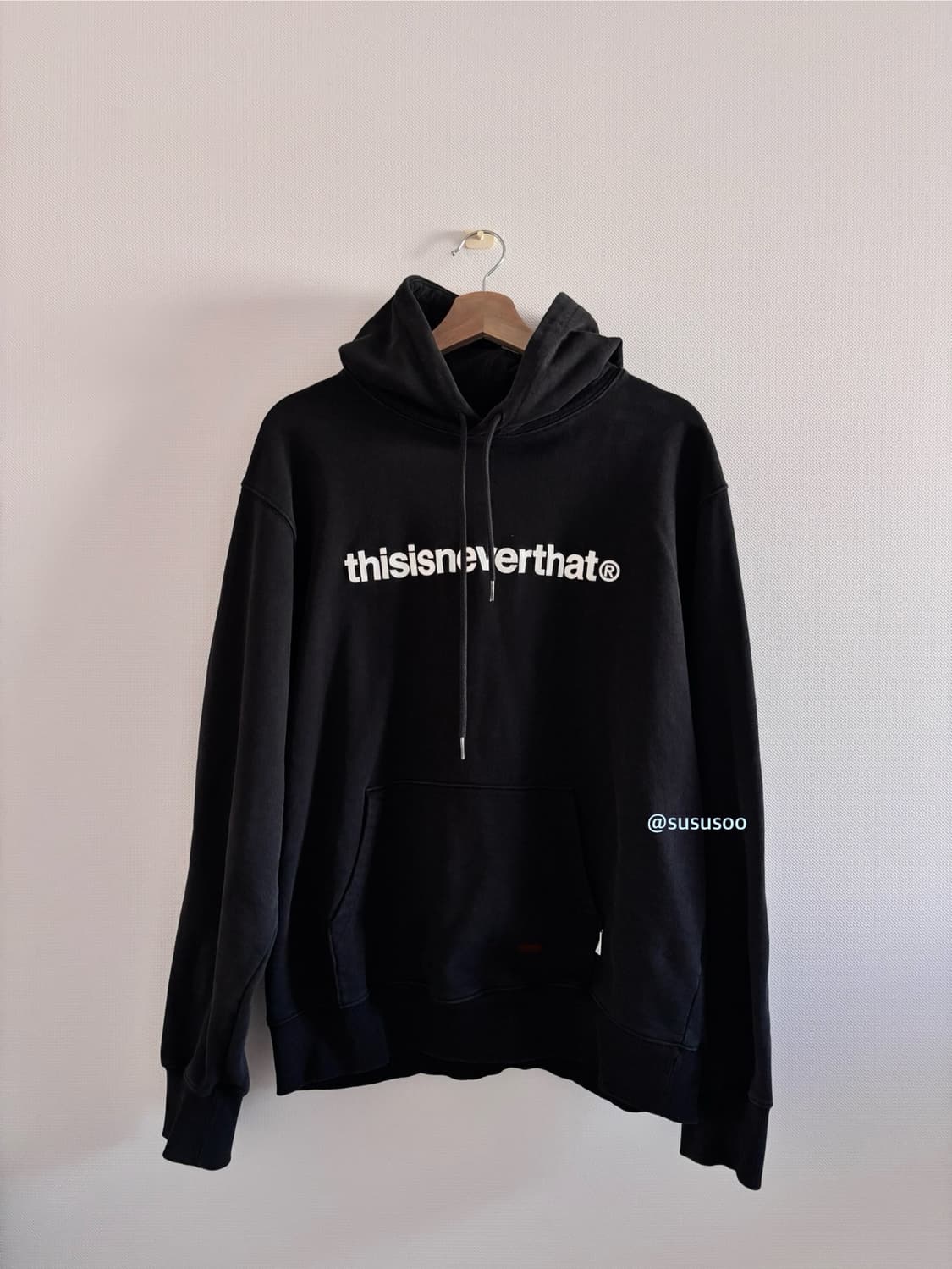디스이즈네버댓 후드티 블랙 L ( 디네댓 T-Logo Hoodie ) 상품이미지1