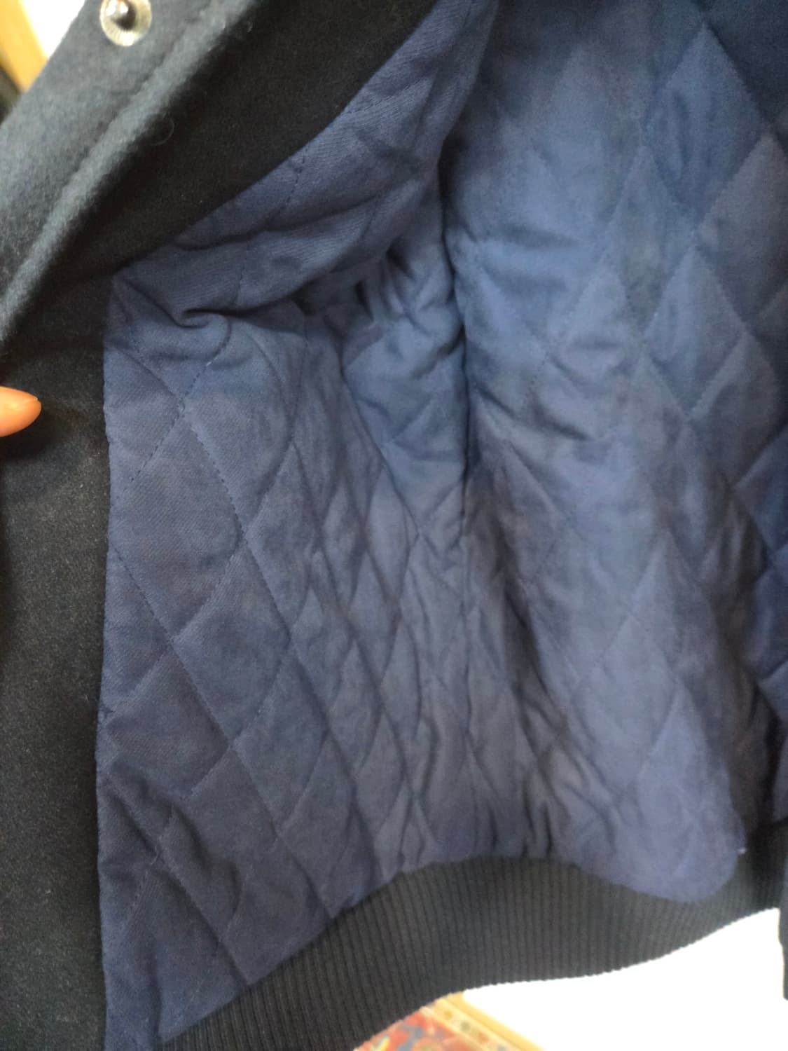 더 매드니스 자수로고 울 안감누빔 스타디움 바시티자켓 xl 상품이미지5